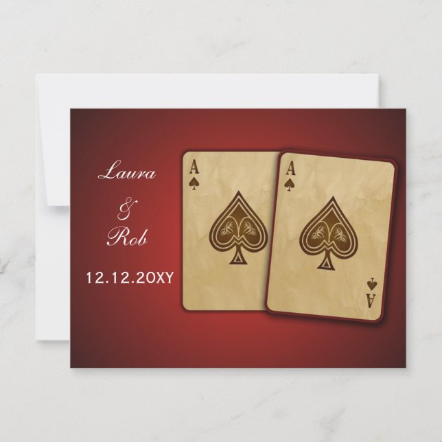 Vegas wedding rsvp cards (Front)