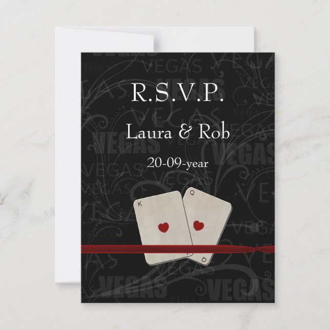 Vegas wedding rsvp cards (Front)