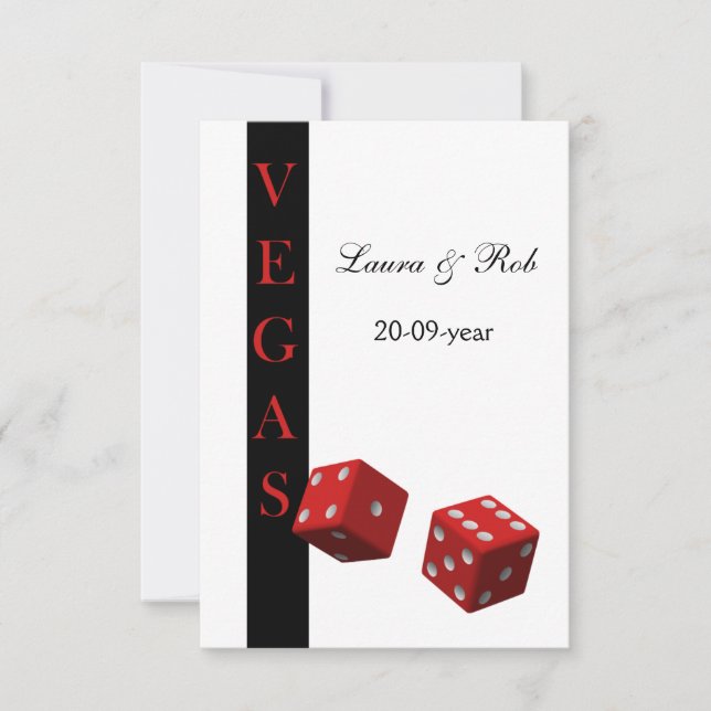 Vegas wedding rsvp cards standard 3.5 x 5 (Front)