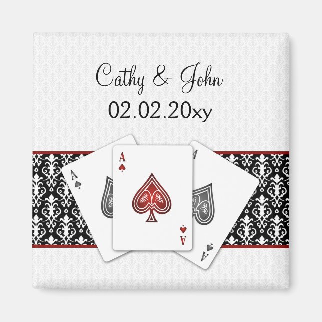 Vegas wedding  Save the date magnet (Front)