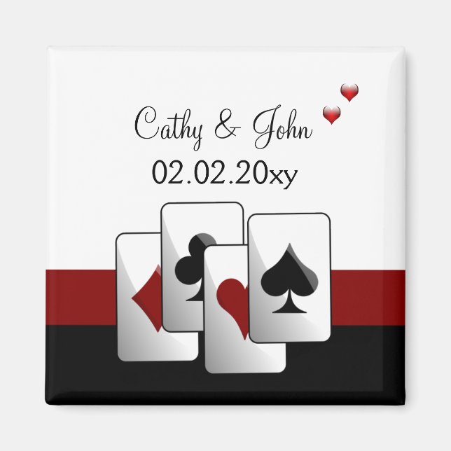 Vegas wedding  Save the date magnet (Front)
