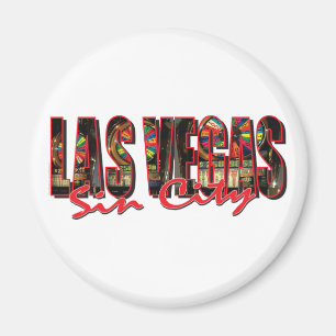 VEGAS WORD and Sin City Magnet