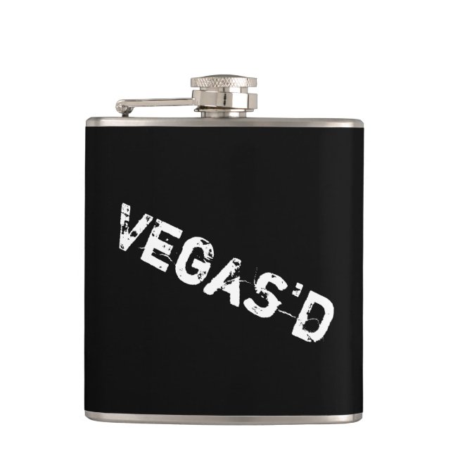 Vegas'D Vinyl Wrapped Flask (Front)