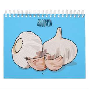 Vegetable and fruit cartoon illustration  calendar