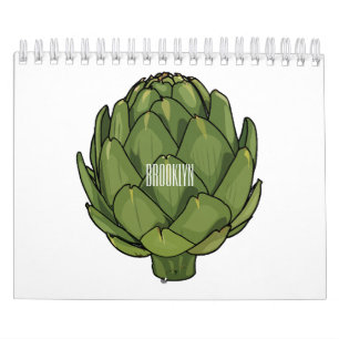 Vegetable and fruit cartoon illustration calendar