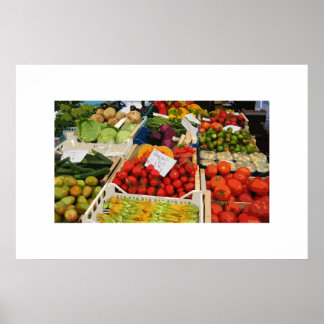 vegetable and fruit stand poster