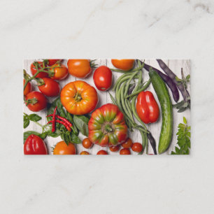 Vegetable and Herb Harvest Business Card