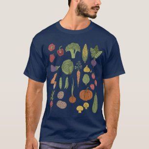 Vegetable Art Men Women Healthy Veggie Vegan Garde T-Shirt