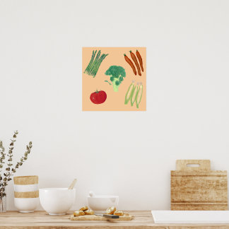 Vegetable Assortment Custom Posters