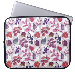 Vegetable autumn seamless pattern, drawing with pa laptop sleeve