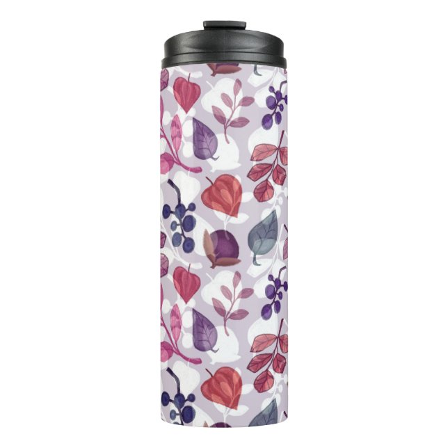 Vegetable autumn seamless pattern, drawing with pa thermal tumbler (Front)