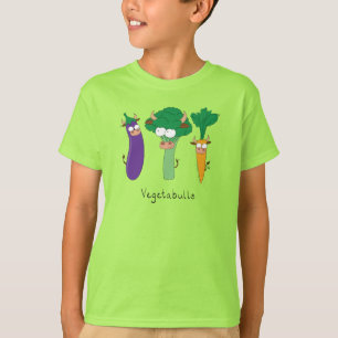 Vegetable Bulls Funny Kid's Boy's T-shirt