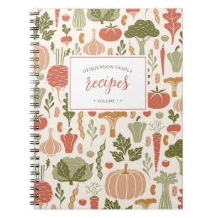 Vegetable Cookbook Vegetarian Family Recipes Notebook