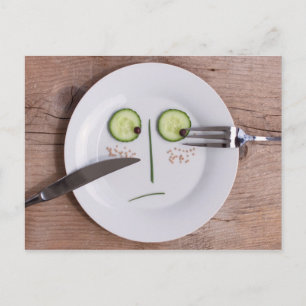 Vegetable Face Postcard