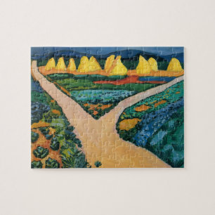 Vegetable Fields by August Macke, Vintage Fine Art Jigsaw Puzzle