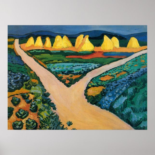 Vegetable Fields by August Macke, Vintage Fine Art Poster (Front)