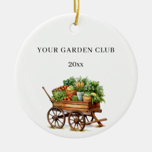 Vegetable Garden Club Personalised Christmas Names Ceramic Tree Decoration
