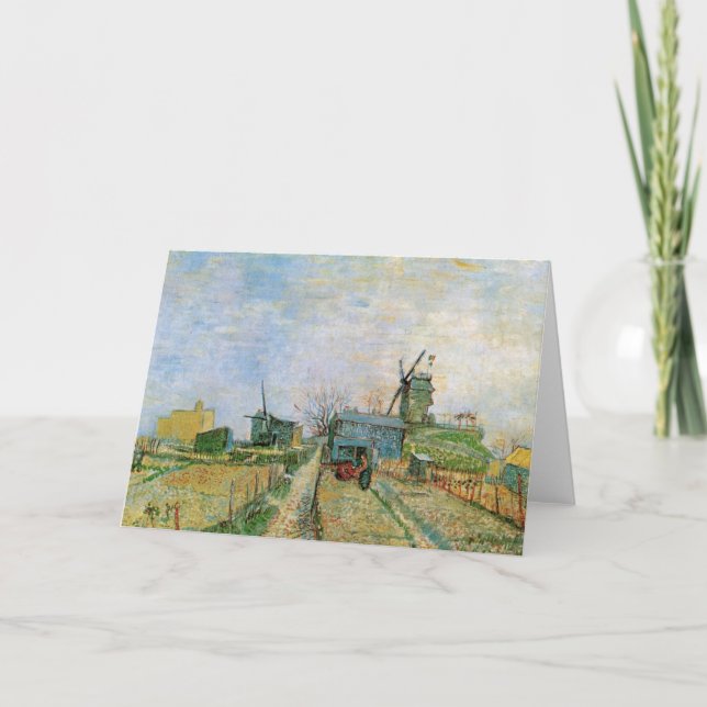 Vegetable Garden in Montmartre by Vincent van Gogh Card (Front)