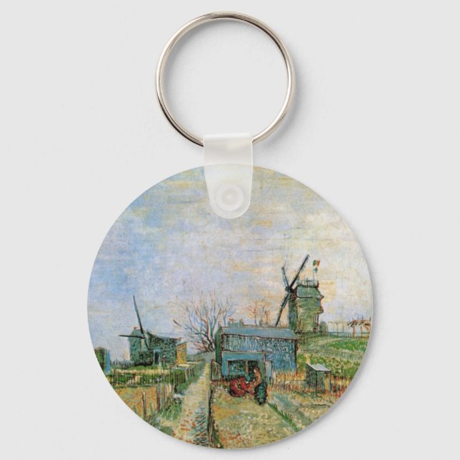 Vegetable Garden in Montmartre by Vincent van Gogh Key Ring (Front)