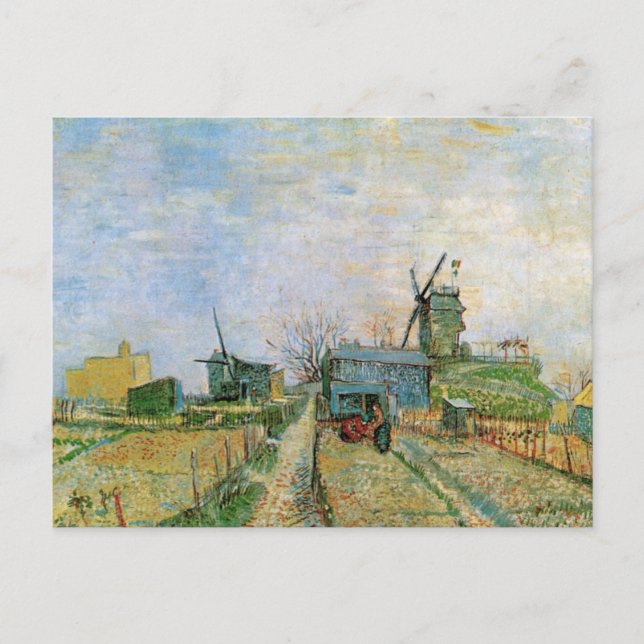 Vegetable Garden in Montmartre by Vincent van Gogh Postcard (Front)