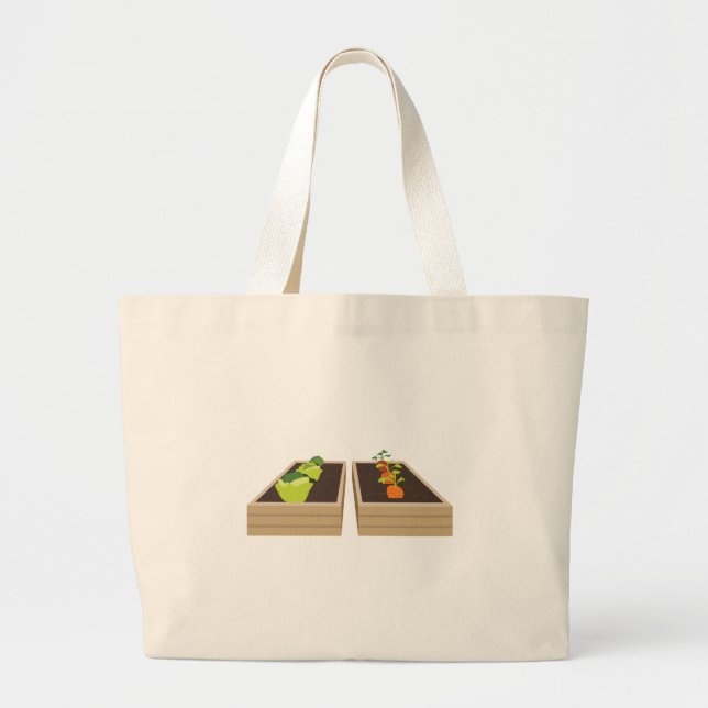 Vegetable Garden Large Tote Bag (Front)