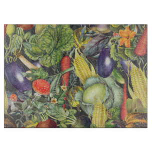 Vegetable Garden Menagerie Cutting Board