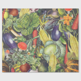Vegetable Garden Menagerie   Wrapping Paper