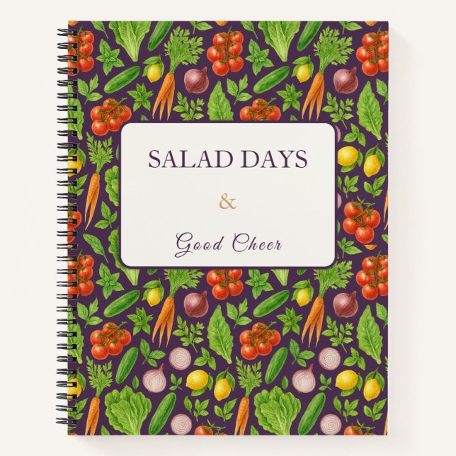 Vegetable Garden Notebook — Devine Plum (Front)