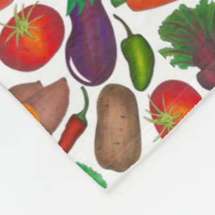 Vegetable Garden Produce Greenmarket Veggies Fleece Blanket
