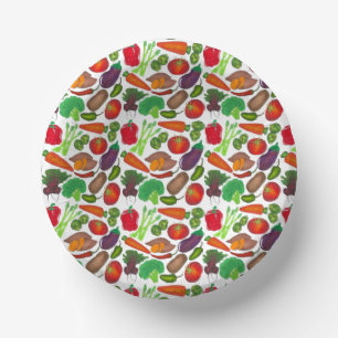 Vegetable Garden Produce Greenmarket Veggies Paper Plate