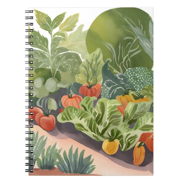 Vegetable Garden | Watercolor Painting Notebook (Front)