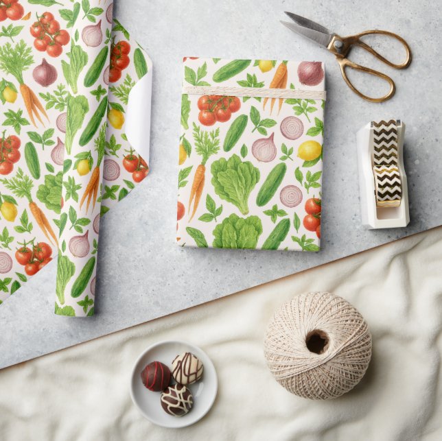 Vegetable Garden Wrapping Paper (Crafts)