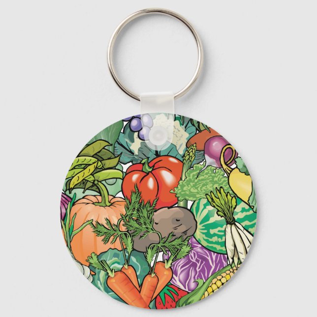 Vegetable Gardener Key Ring (Front)