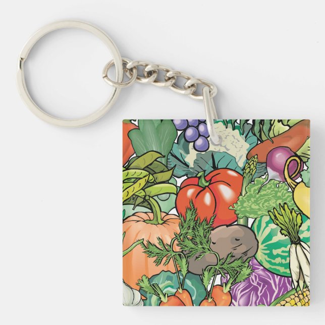 Vegetable Gardener Key Ring (Front)