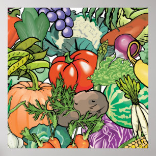 Vegetable Gardener Poster