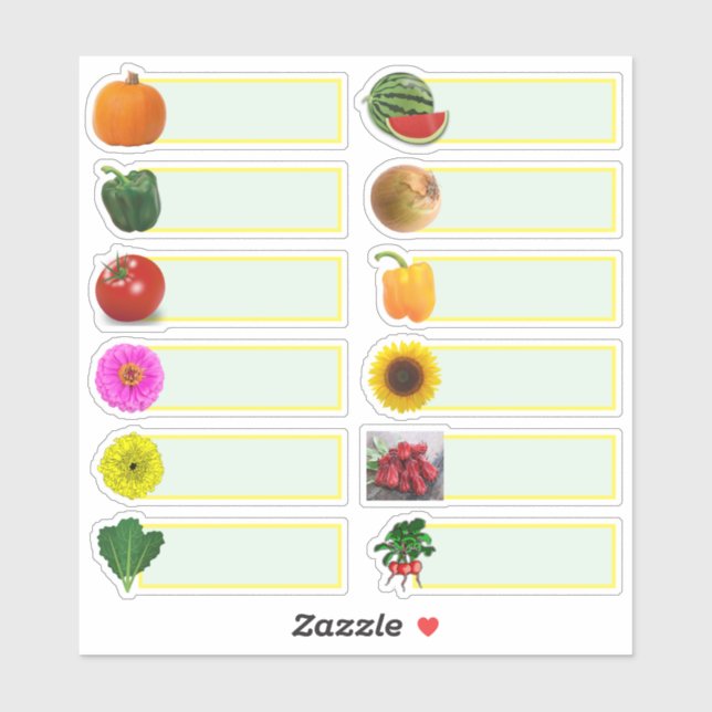 Vegetable Gardener Seed Saver Stickers (Sheet)