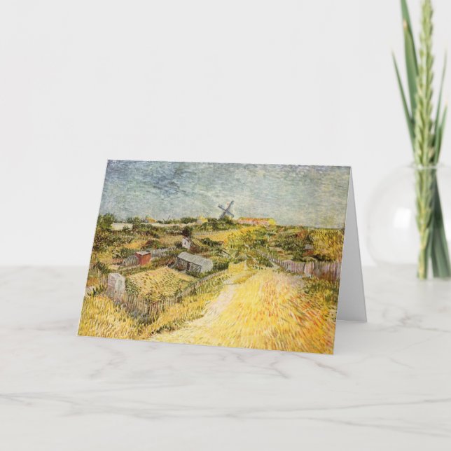 Vegetable Gardens, Montmartre by Vincent van Gogh Card (Front)