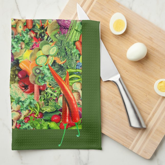 Vegetable Inspirations Kitchen Towels (Quarter Fold)