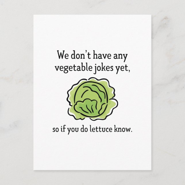Vegetable Jokes Postcard (Front)