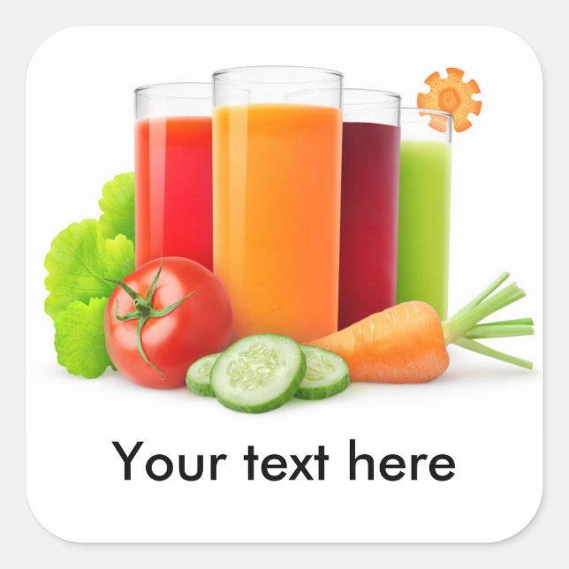 Vegetable juices square sticker (Front)