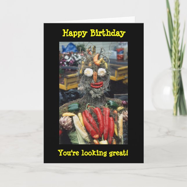 Vegetable Man Birthday Card (Front)