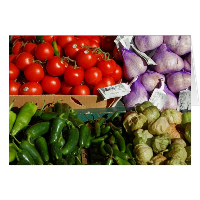 Vegetable Market Stall Card (Front Horizontal)