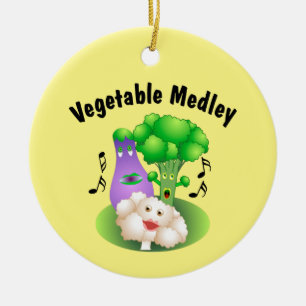 Vegetable Medley Ceramic Tree Decoration