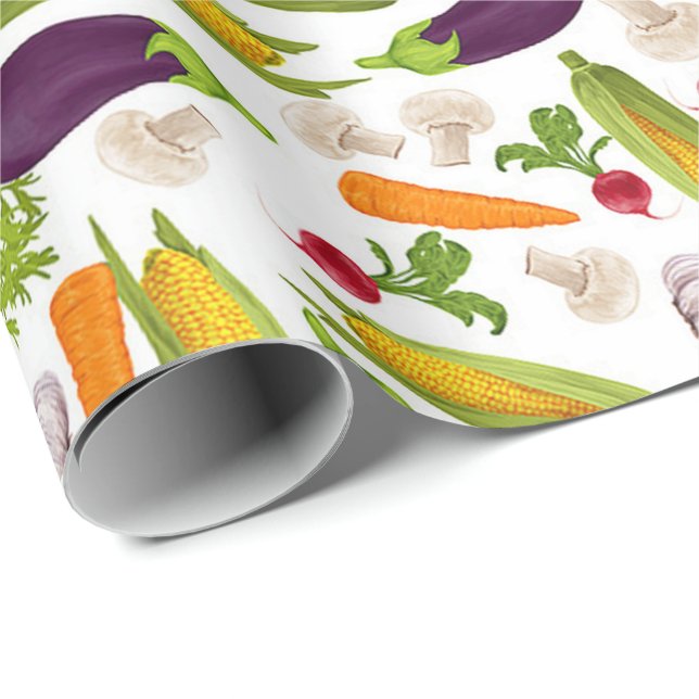 Vegetable Medley Wrapping Paper (Roll Corner)