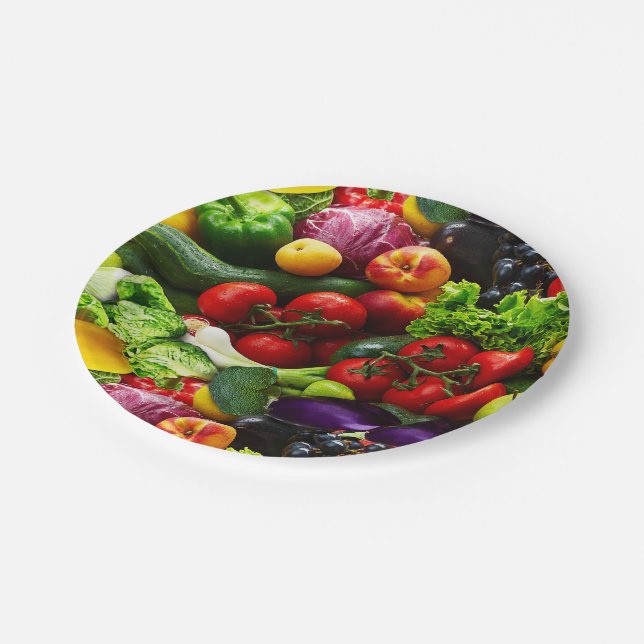 vegetable paper plate (Angled)