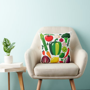 Vegetable pattern cushion