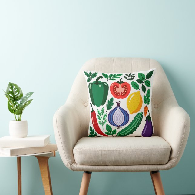 Vegetable pattern cushion (Chair)