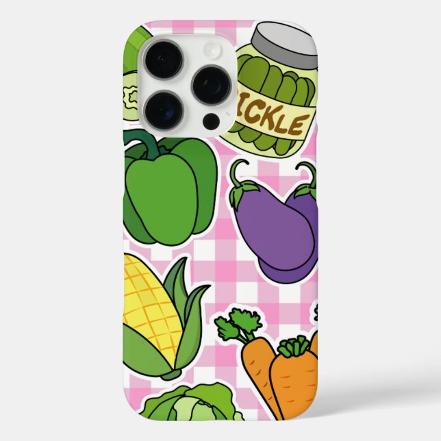 Vegetable Pattern iPhone 16 Pro Case. Case-Mate iPhone Case (Back)