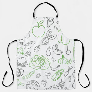 Vegetable Pattern Large Apron