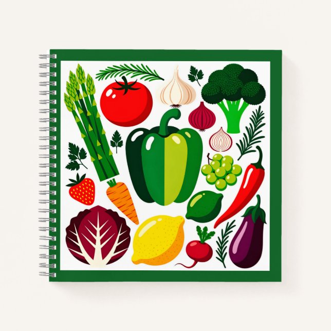 Vegetable pattern notebook (Front)